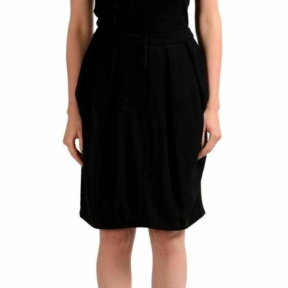 Viktor & Rolf Women's Black Pleated Skirt US XL IT 46